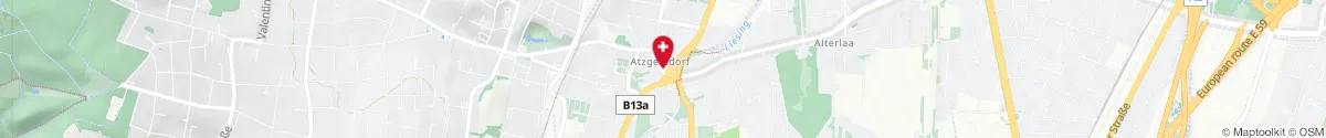Map representation of the location for Apotheke Atzgersdorf in 1230 Wien